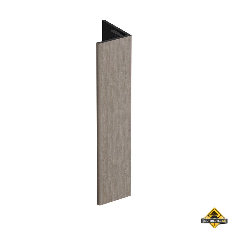 Verlengd eindprofiel 17x44mm Keralit Vergrijsd ceder - Classic (bestelnr. 2811)