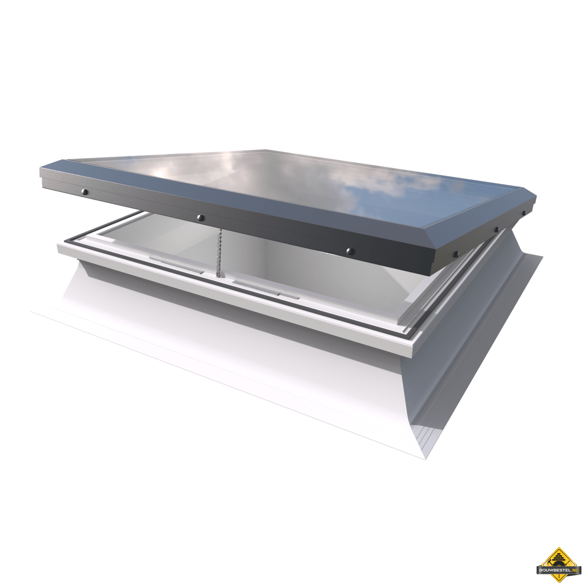 Plat dakraam | Vlakglasraam 75x75cm Electrisch Ventilerend (TIJDELIJK NIET LEVERBAAR)