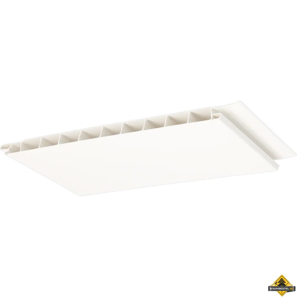 Vlakwerkende schroot 165x10mm Verkeerswit 600 cm