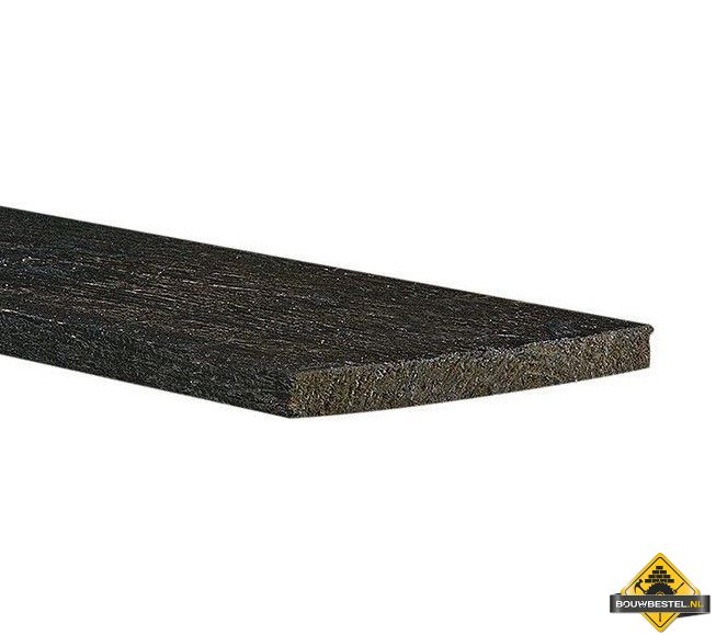 topgold vuren vlotdeel ruw druk geïmpregneerd zwart 25x275x5000