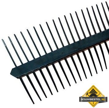 Vogelmuisschroot 70 mm dubbele kam / 100 cm zwart per stuk