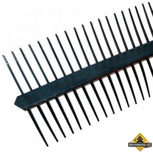 Vogelmuisschroot 70 mm dubbele kam / 100 cm zwart (30 stuks)
