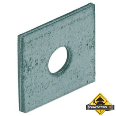 Volgplaat M20 50X50X4mm Sendzimir verzinkt - per 10 stuks