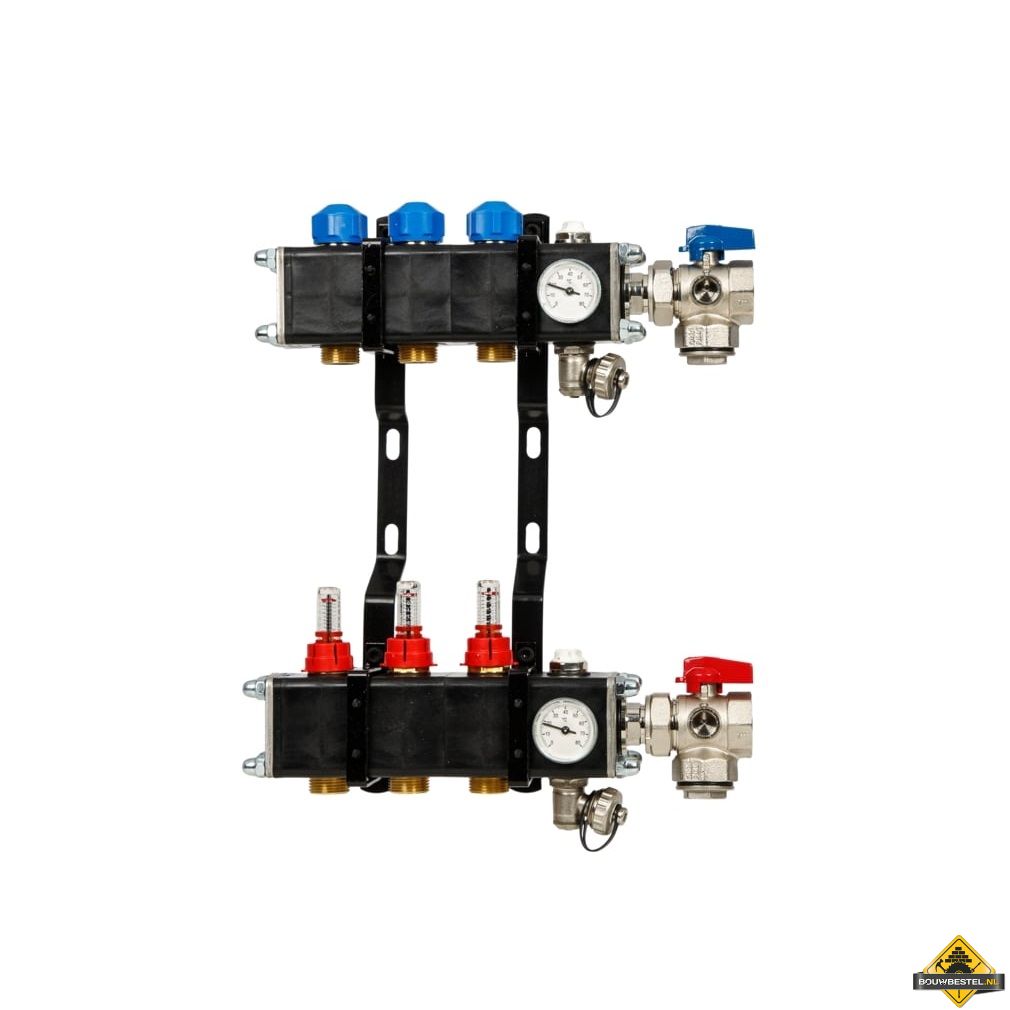 VTE open composiet vloerverwarming verdeler 3-groeps