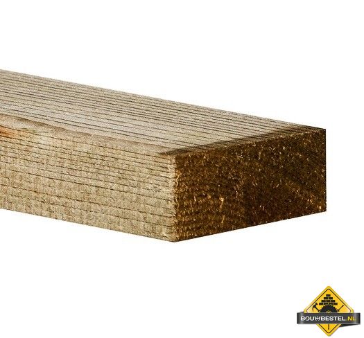Vuren C Geschaafd & Geimpregneerd Gedroogd 32x50x4200mm (netto 28x44mm)