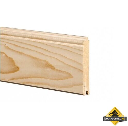 Vuren B zichtwerk hout met kraal 22x125 mm 510 cm geschaafd geploegd PEFC