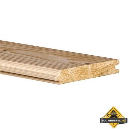 Vuren B vellingdelen geschaafd geploegd gegrond pefc 22x125x4800