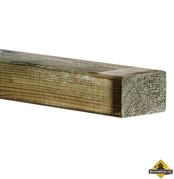 Vuren C Geschaafd Druk Geïmpregneerd - 50x75mm (nettomaat 44x70mm)