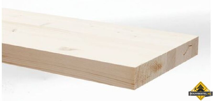 Vuren gelamineerd premium FSC 40 x 280 mm 500 cm