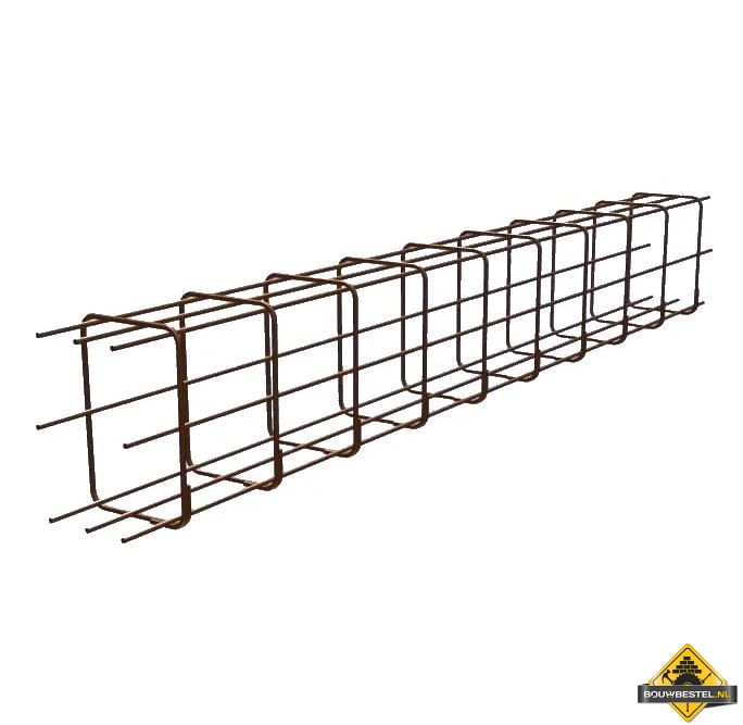 Wapeningskorf open kop 12mm 3000mm lang voor kist 550x500mm (b x h)