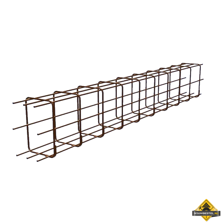 Wapeningskorf open kop 12mm 3000mm lang voor kist 400x400