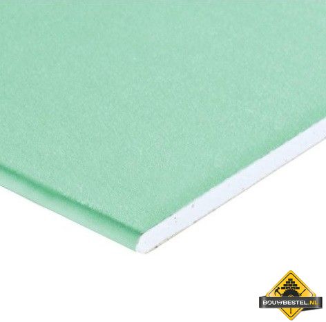 Gipsplaat RK Waterwerend 9,5mm - 260x60cm (Ronde Kant)