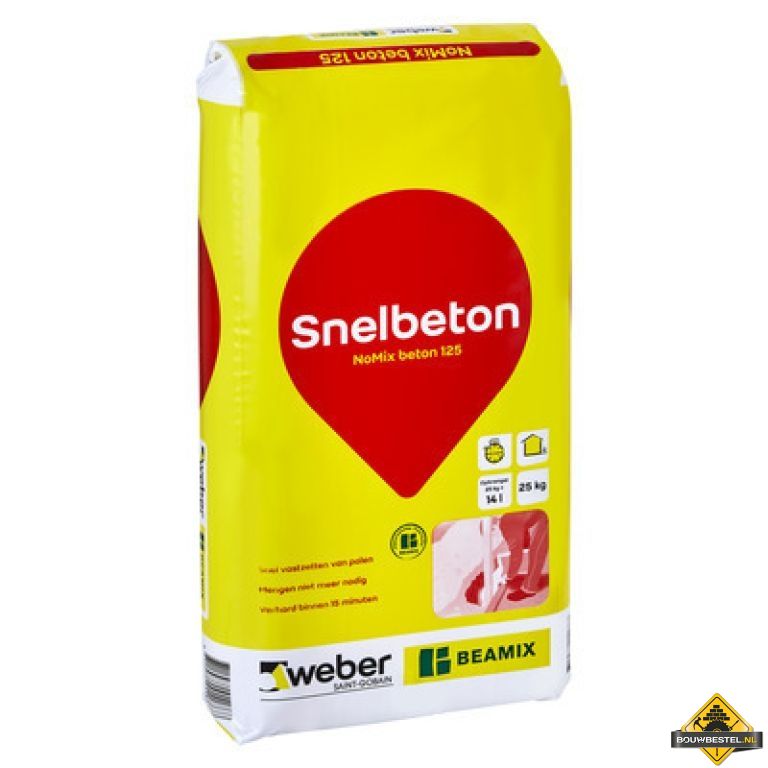 Beamix NoMix 125 Snelbeton (25kg)