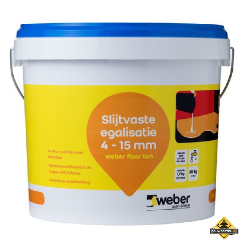 Weber Beamix Floor ton slijtvaste vloeregalisatie | Grijs | 20 kg