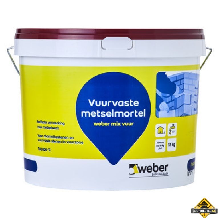 Weber Vuurvaste Mortel Emmer (12kg)