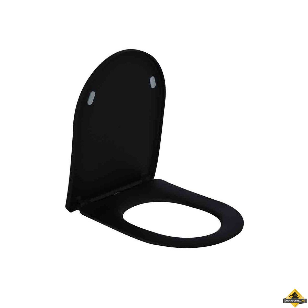 Wiesbaden Shade Slim toiletzitting + deksel one-touch mat-Zwart (UITVERKOOP, OP = OP)