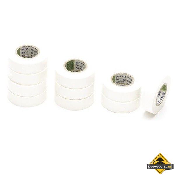 Witte isolatietape - 19 mm x 10 m