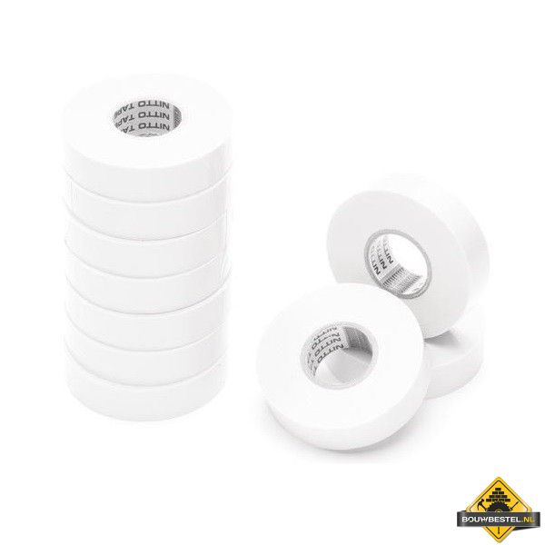 Witte isolatietape - 19 mm x 20 m