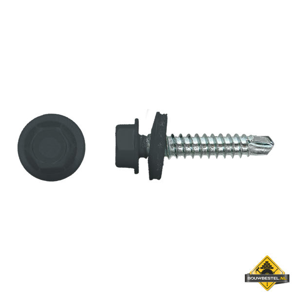 Zelfborende schroef 4,8x35mm Verzinkt RAL7016 | 100 stuks