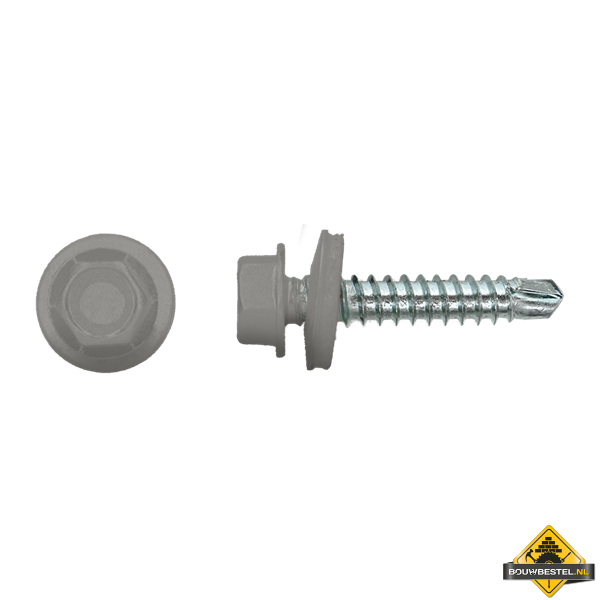 Zelfborende schroef 4,8x35mm Verzinkt RAL9007 | 100 stuks