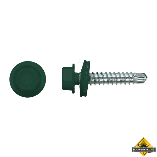 Zelfborende schroef 4,8x35mm Verzinkt RAL6005 | 100 stuks