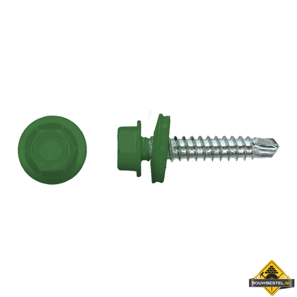 Zelfborende schroef 4,8x35mm Verzinkt RAL6001 | 100 stuks