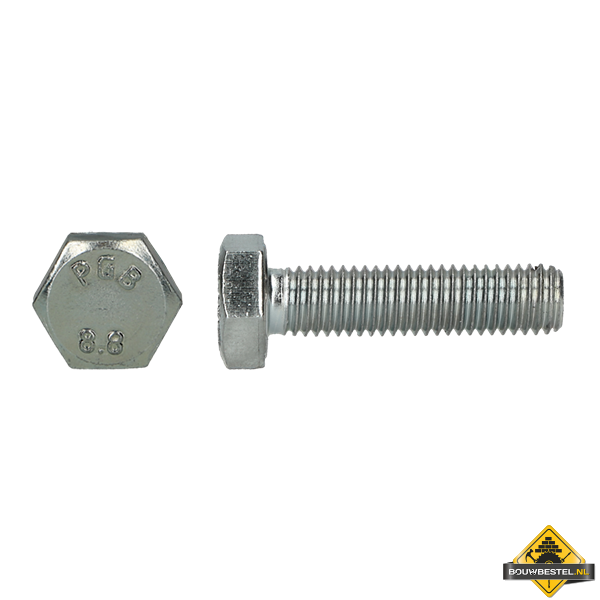Zeskanttapbout Verzinkt Staal 8.8 DIN 933 M8x110mm | 100 stuks