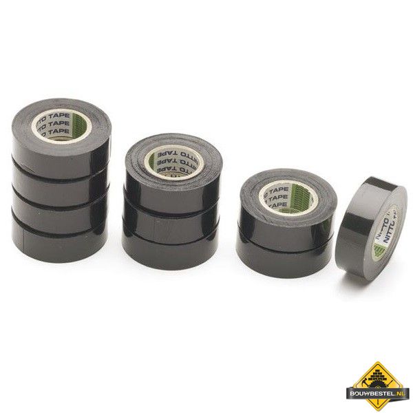 Zwarte isolatietape - 19 mm x 10 m