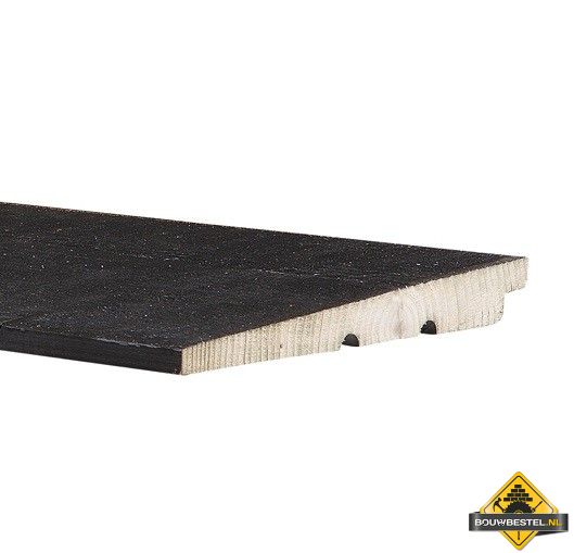 Vuren c zweeds rabat zwart verduurzaamd geimpregneerd fsc mix credit 480cm lang