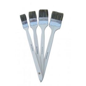 Radiatorkwast wit haar houten steel 2,5 inch