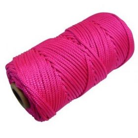 Metselkoord gevlochten 1.5mm PA fluor rose klos 50m