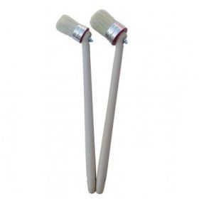 Bokkepoot SUPER PROF. wit haar. met ergonomische steel 50 mm