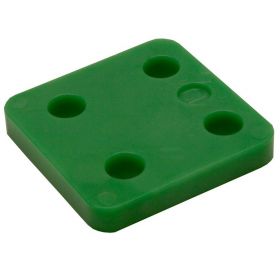 GB Drukplaatjes / Stelplaatjes Groen Zonder Sleuf 70X70x10mm - 48 stuks
