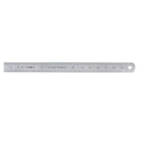 Geharde RVS liniaal met rechtse schaal - 150 x 13 x 0,5 mm