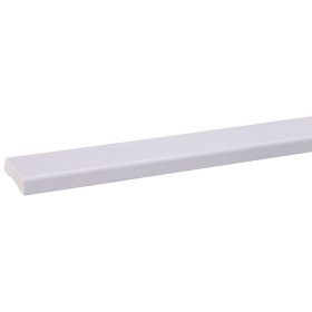 Grenen koplat recht FSC 12 x 45 mm 270 cm wit gegrond