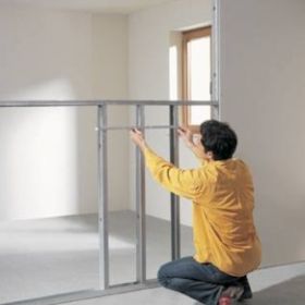 Halfhoge gipsplaatwand plaatsen