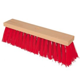 Harde Bezem / Harde Veger SUPER PROF 410 mm. rood