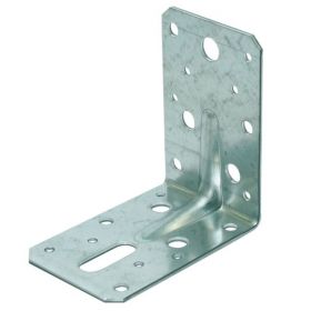 Hoek / Hoekanker / Versterkingshoek 90x90mm met ril 115x2 Sendzimir Verzinkt - per stuk