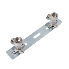 Muurplaat Kraan Multi-Fit Dubbele 90 graden messing 1/2 inch