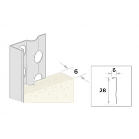 Ripstaal Stucstopprofiel 1216 (260cm)