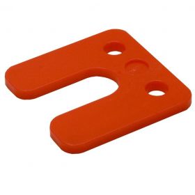 GB Drukplaatjes / Stelplaatjes Rood Met Sleuf 70X70X5 - 48 stuks