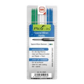 Pica Dry stiftenset waterstraalvast (3 groen. 2 wit. 3 blauw)