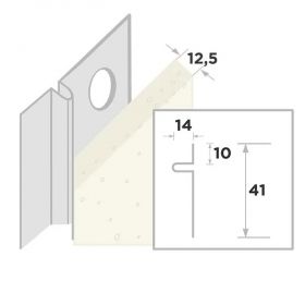 Stucstop aansluitprofiel 1314 vz L=300 cm