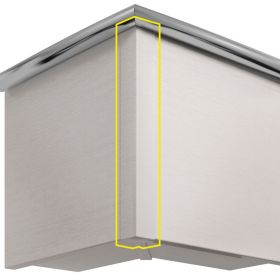 Uitwendig hoekstuk 350mm Keralit dakrand (bestelnr. 2847)