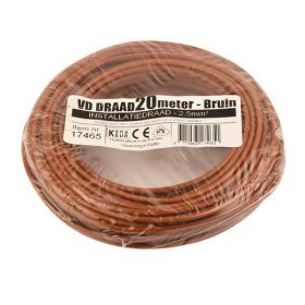 VD-draad 2.5 mm2 bruin - 20 meter (INFORMEER NAAR DE LEVERTIJD)