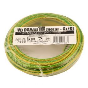 VD-draad 2.5 mm2 geel/groen - 10 meter
