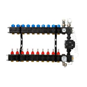 VTE composiet vloerverwarming verdeler met Grundfos UPM3 pomp 10-groeps