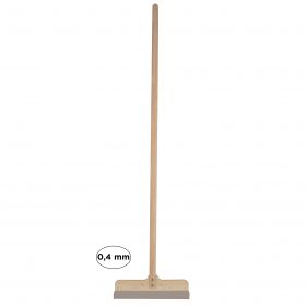 Wand-/vloerschraper met houten steel laag model - 0,4 mm