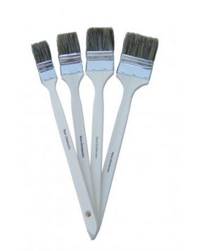 Radiatorkwast wit haar houten steel 2,5 inch