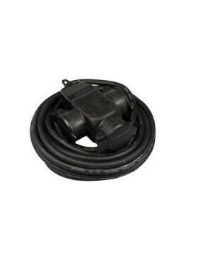 3-delige stekkerdoos buiten + 5 meter kabel